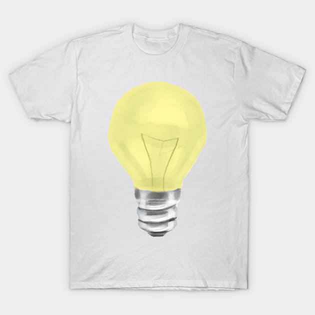 Yellow Lightbulb T-Shirt by melissamiddle